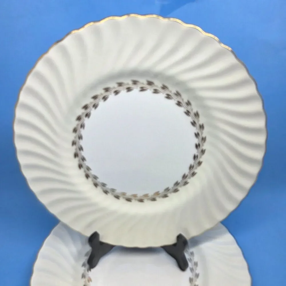 Minton Cheviot Gold Laurel Wreath Set Of 3 Unused 10 1/2